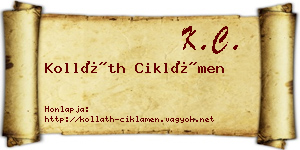 Kolláth Ciklámen névjegykártya
